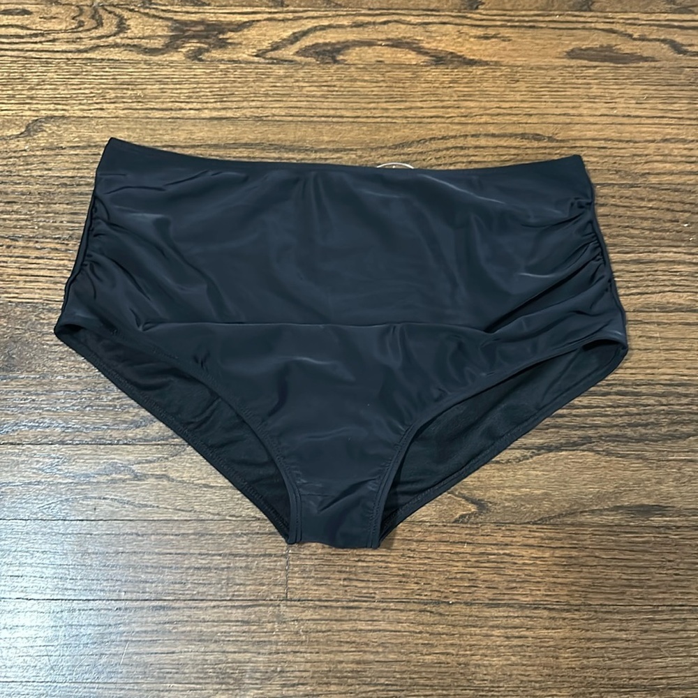 Women’s Black Swimsuit Panty Bikini Full Coverage Bottoms Size XXL